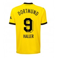 Camisa de Futebol Borussia Dortmund Sebastien Haller #9 Equipamento Principal 2023-24 Manga Curta